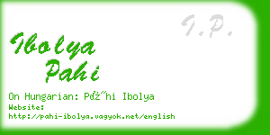 ibolya pahi business card